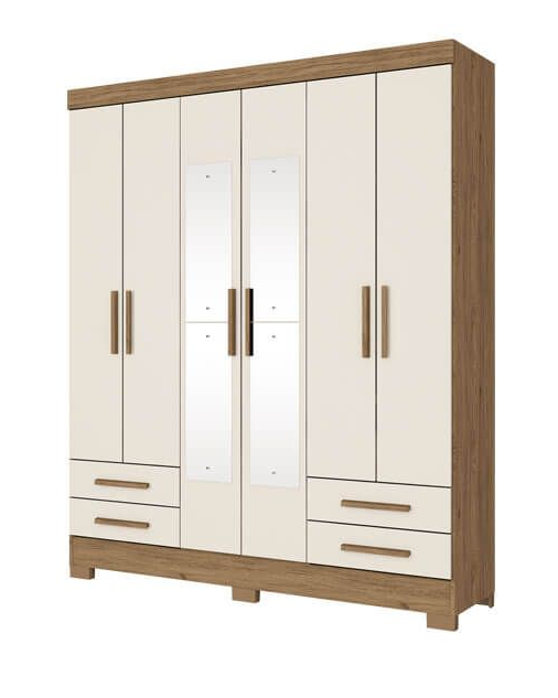 ABBA ROPERO B63 6P BRI RUST;OFF BCO
