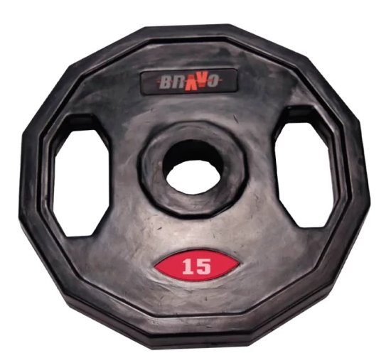 BRAVO DISCO OLIMPICO 15KG GOMA