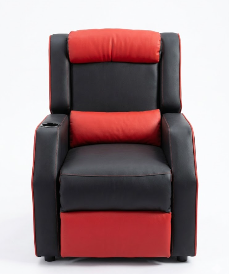 ECOLEATHER SILLON GAMER RECLI.COMB NG/RO