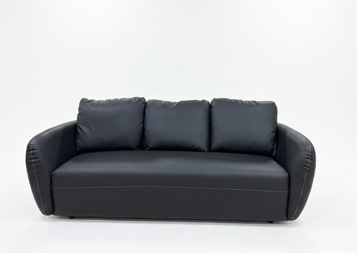 ECOLEATHER SOFA 3 CPOS ECO NEGRO
