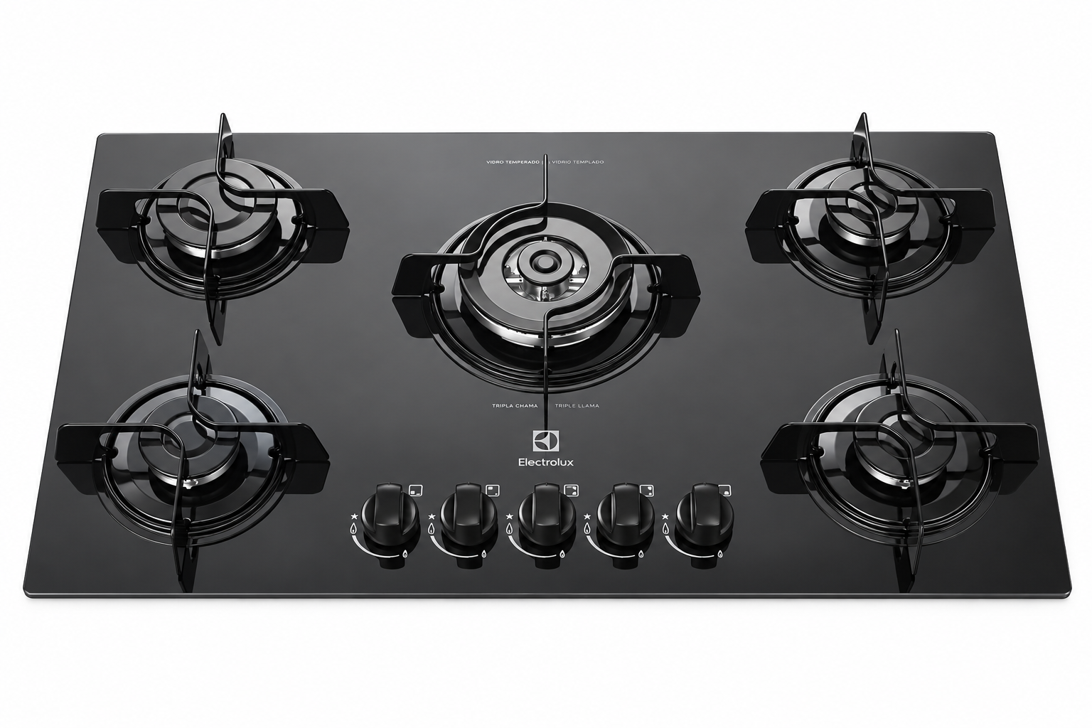 ELECTROLUX ANAFE GAS 5 BOCAS VIDRIO NG