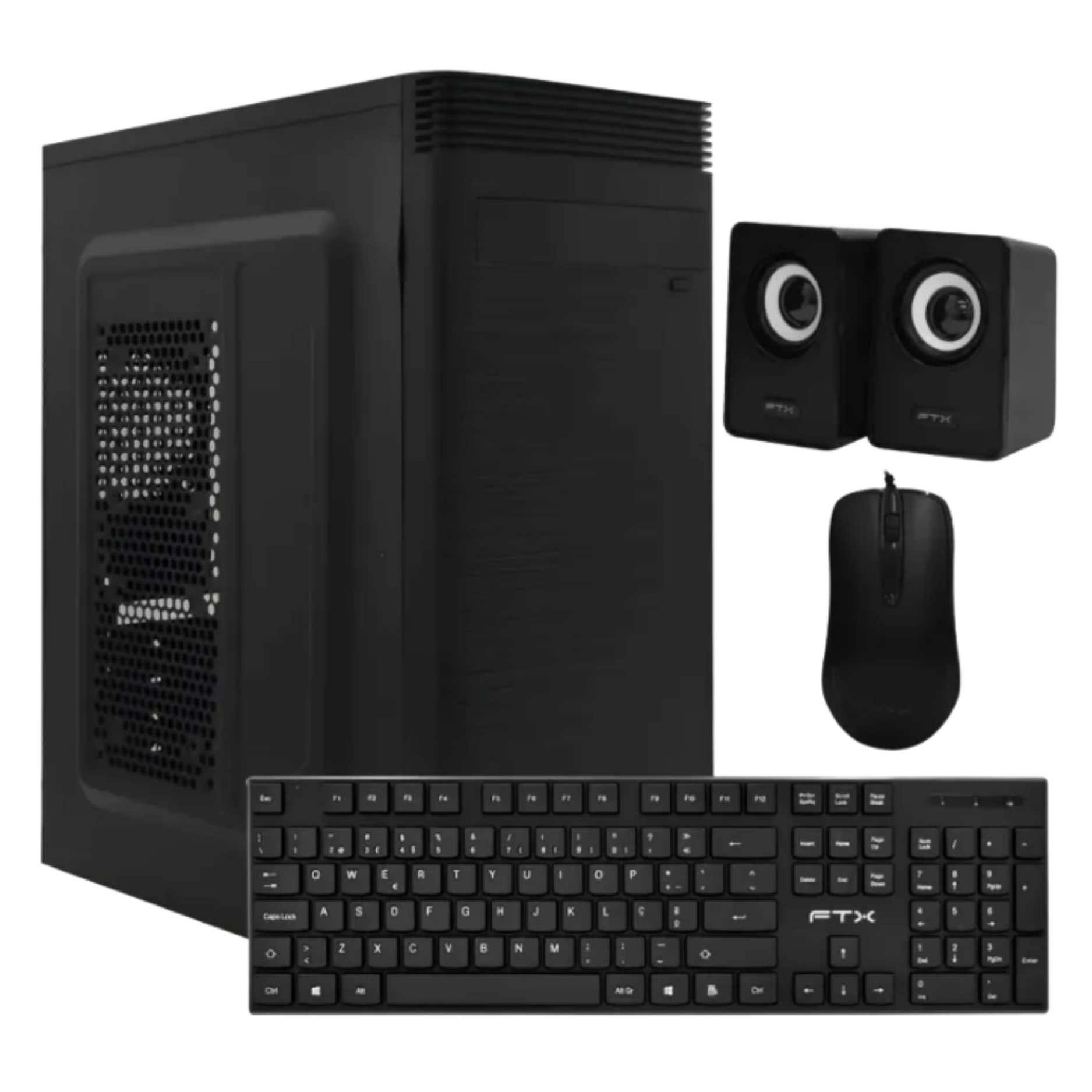 FTX KIT GABINETE 500W+MOUSE+TECL+SPK/ESP