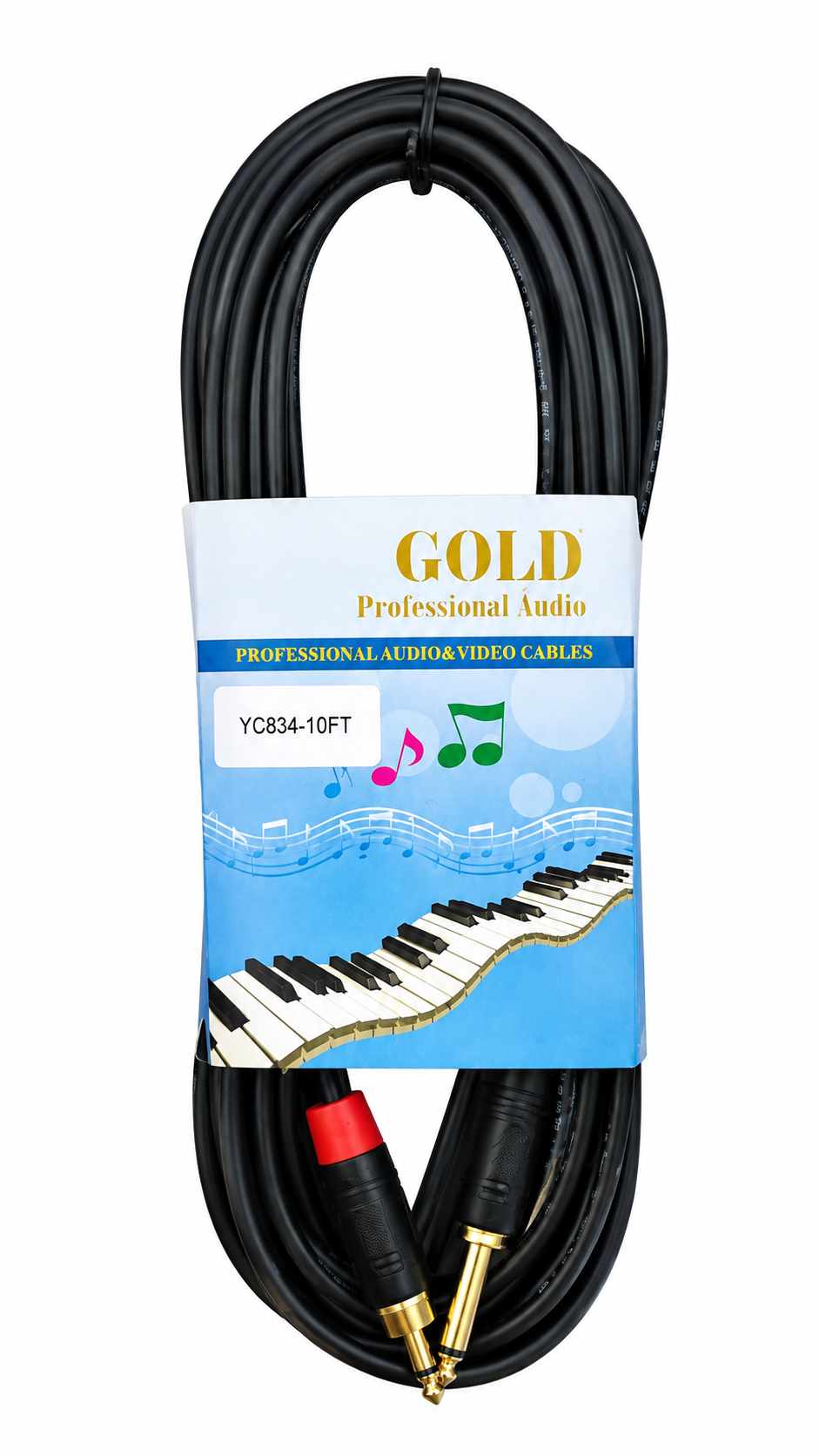 GOLD CABLE AUX. DOBLE PLUS 10 FT