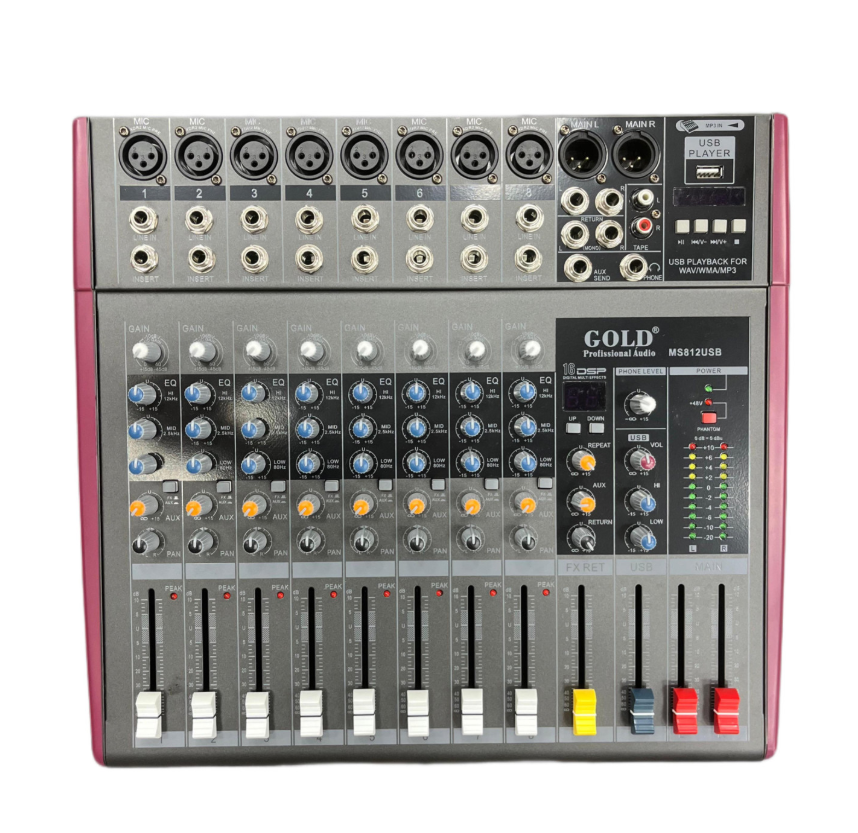 GOLD CONSOLA AMPLIFICADA 8 CANALES