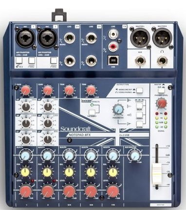JBL SOUNDCRAFT CONSOLA NOTEPAD8FX 200126