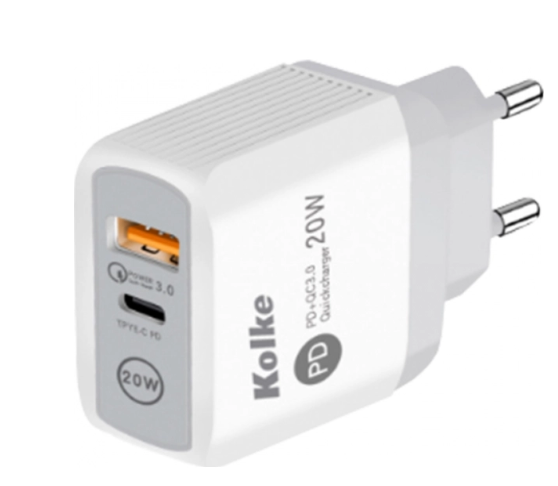 KOLKE CARGADOR CARGA RAPIDA 20W