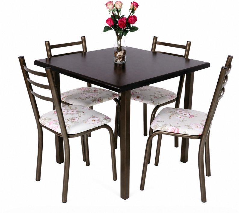 METAL M. JGO COMEDOR CAROLINA REF114/4SILLAS