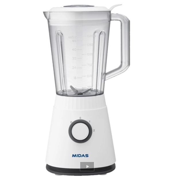 MIDAS LICUADORA 1.5L JARRA PLASTICO BCO