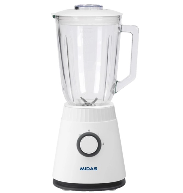 MIDAS LICUADORA 1.5L JARRA VIDRIO BCO