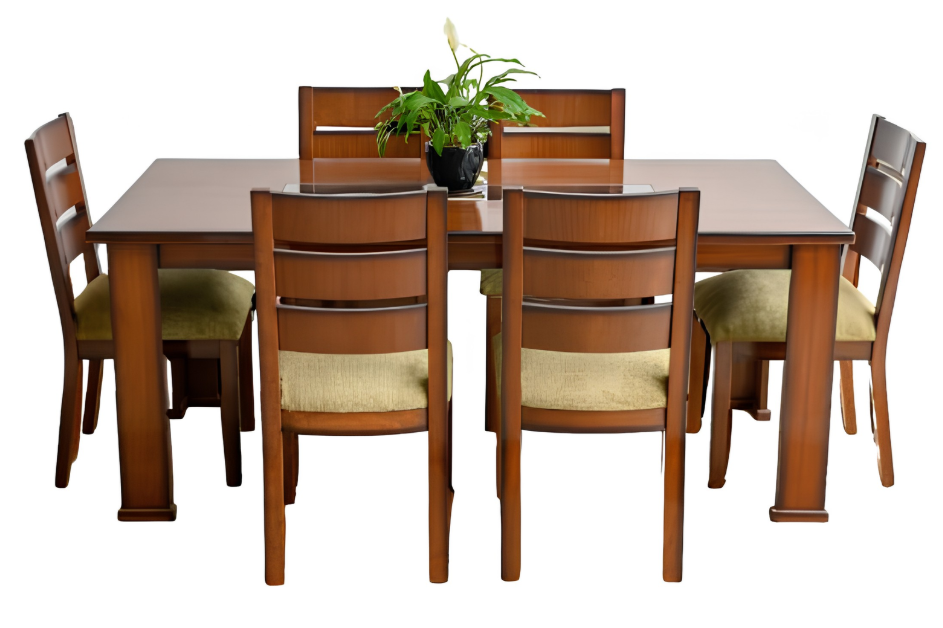 MIRNO JUEGO COMEDOR 6S MILAN C/VIDRIO