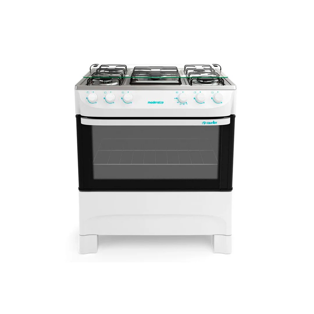 MUELLER COCINA A GAS 5H MODERATTO BCO