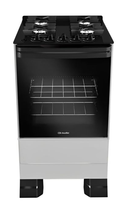 MUELLER COCINA PIACERE 4H VETRO INOX M/V
