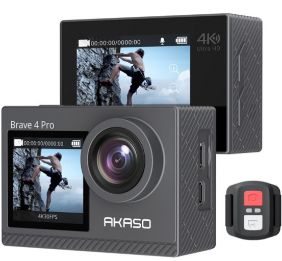 AKASO CAMARA BRAVE 4 PRO 20MP 2 BATERIAS 4K