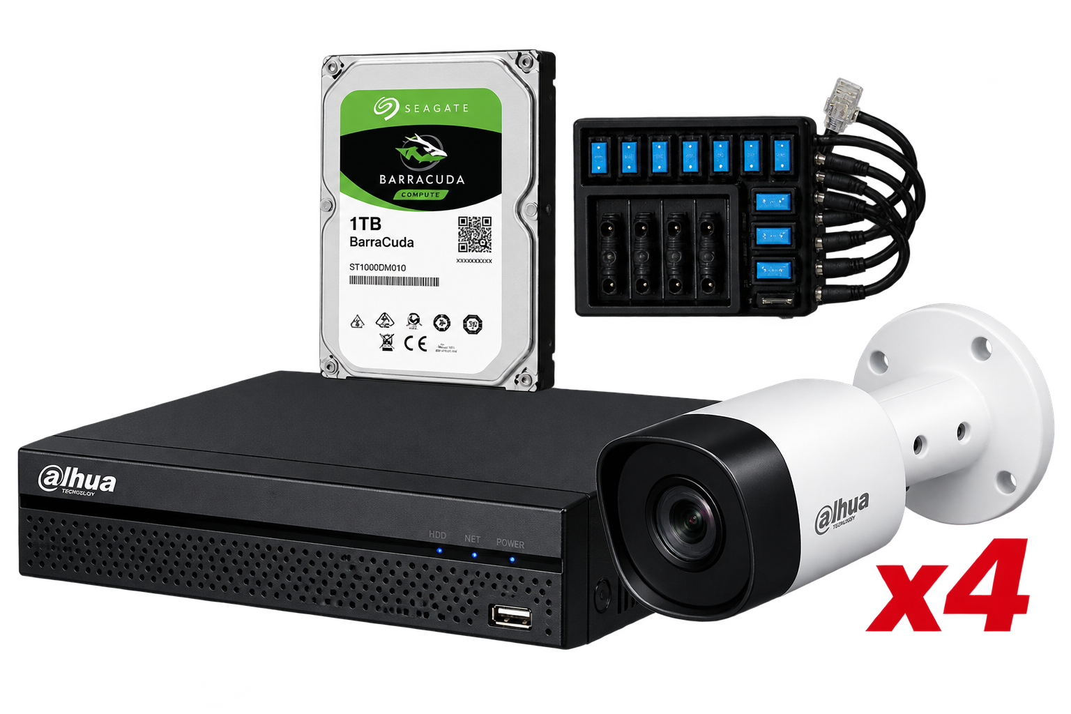 KIT DVR8 DAHUA/4CAM DAHUA/1TB/ACCE