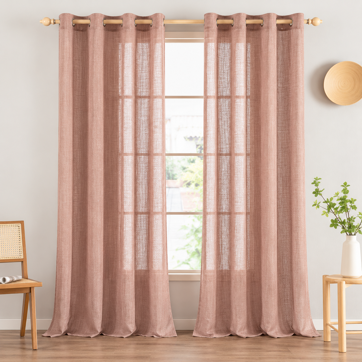 CORTINA ALGODON LINO TRANSPARENT 260X140