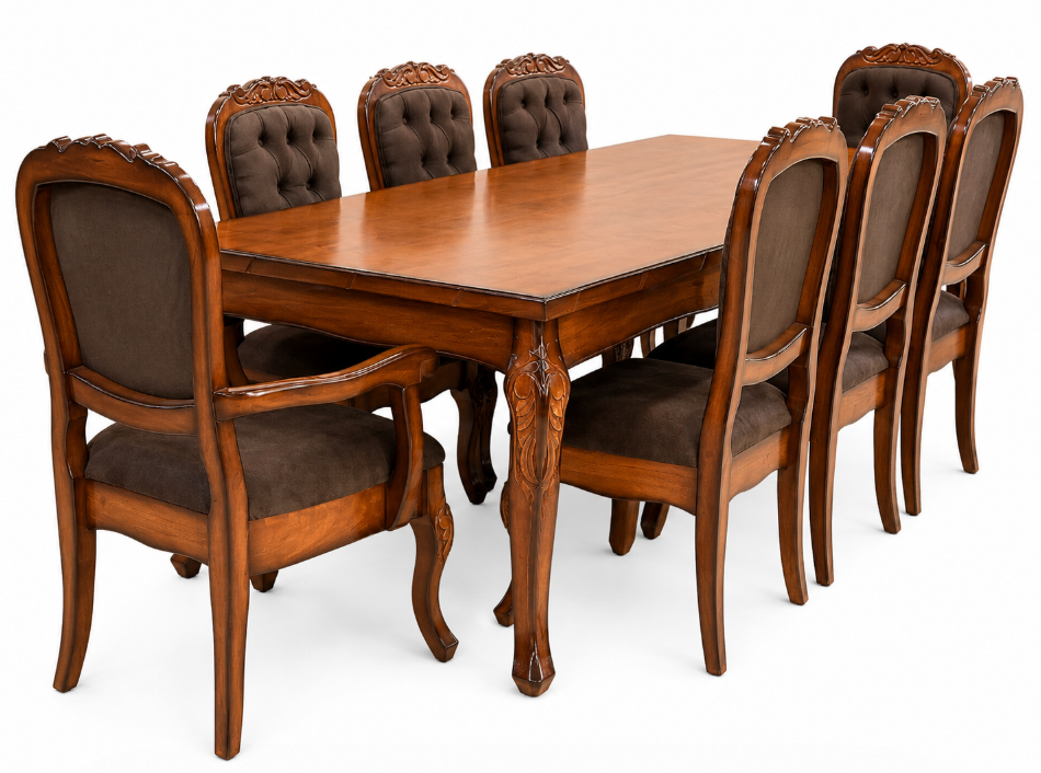 RIVAS JGO COMEDOR SOFFY 8S C/APOYA BRAZO