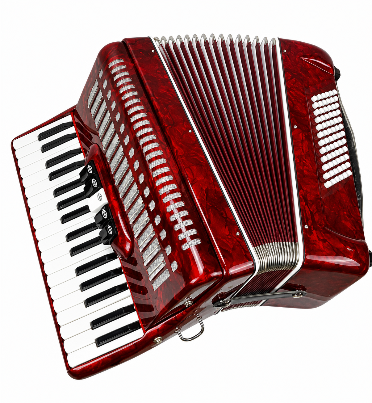 ACORDEON 31 BOTONES 12 BAJOS ROJO