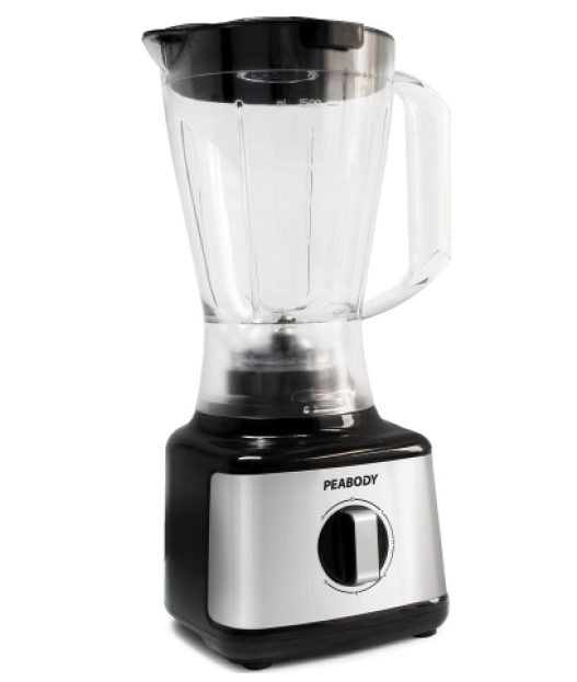 PEABODY LICUADORA 1.5L 600W NG/INOX