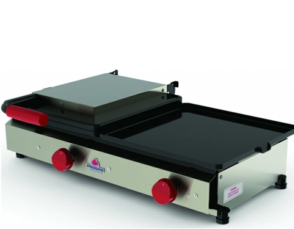 PROGAS HAMBURGUESERA C/TAPA A GAS 70CM