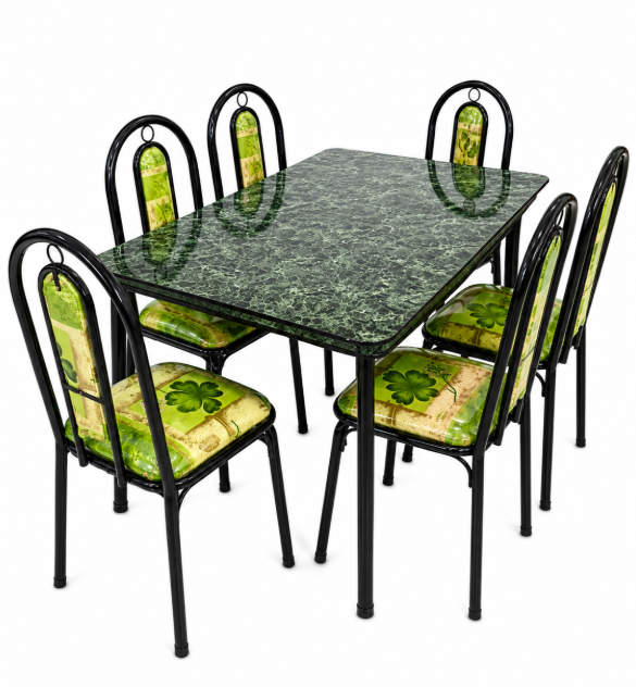 R.S JUEGO COMEDOR 6S TAPIZADO