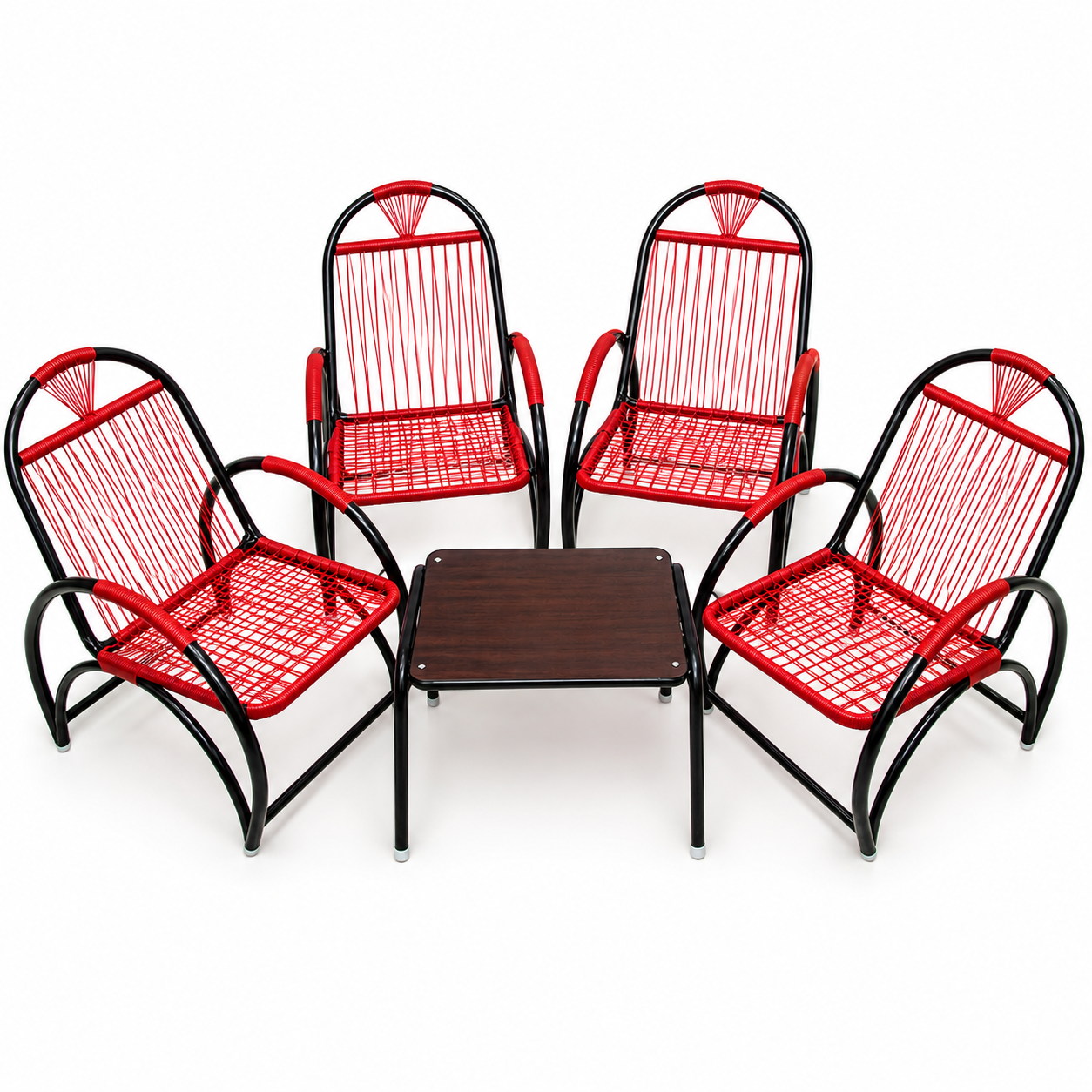 JUEGO DE SILLON ARAÑA ROJO