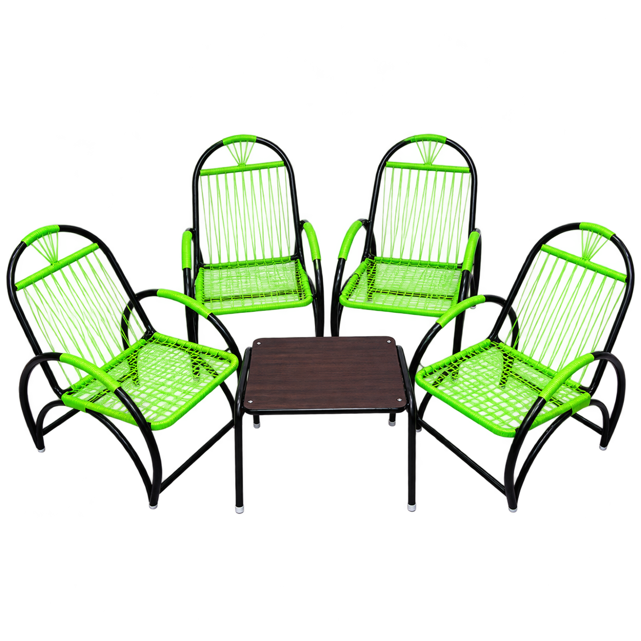 JUEGO DE SILLON ARAÑA VERDE LIMON