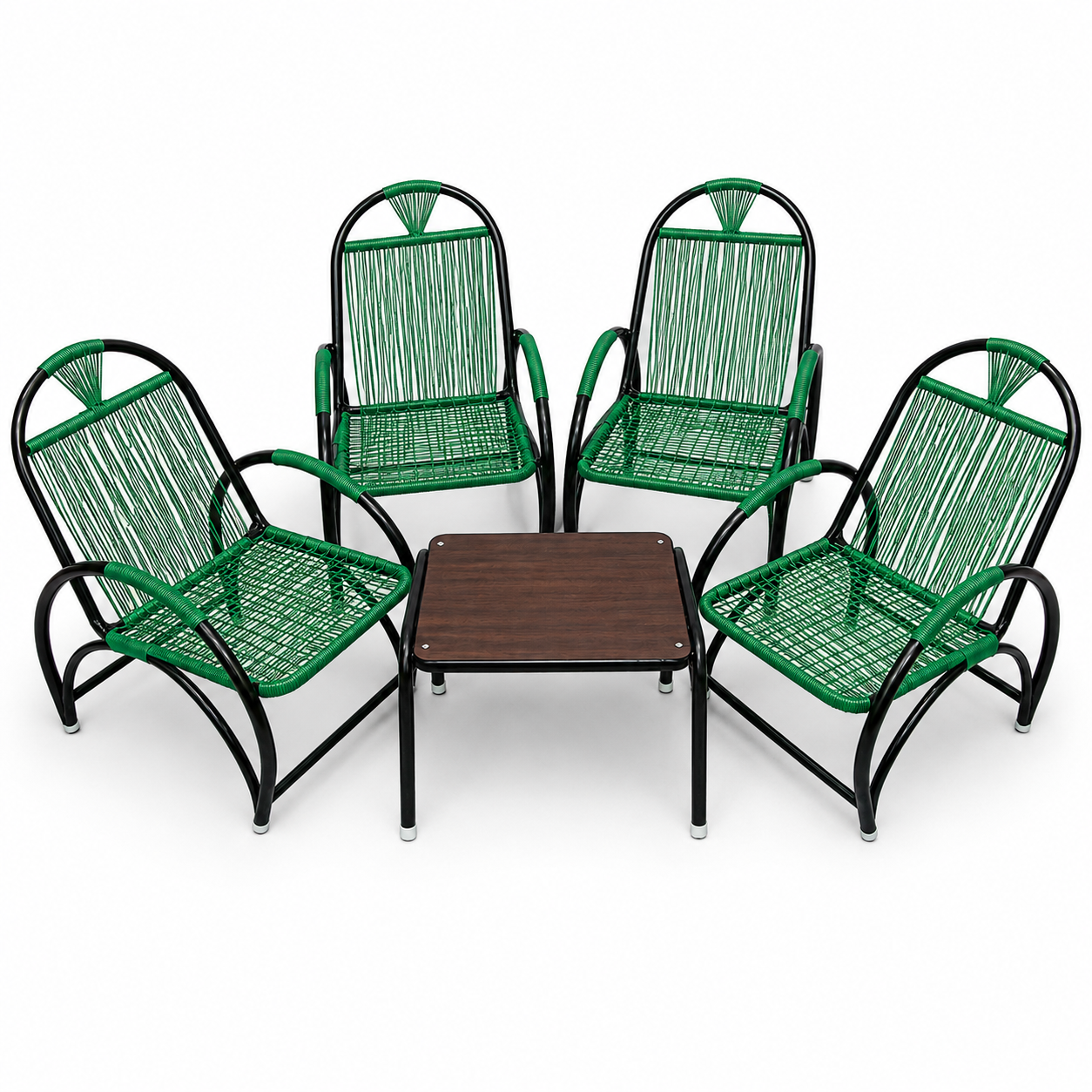 JUEGO DE SILLON ARAÑA VERDE OSCURO