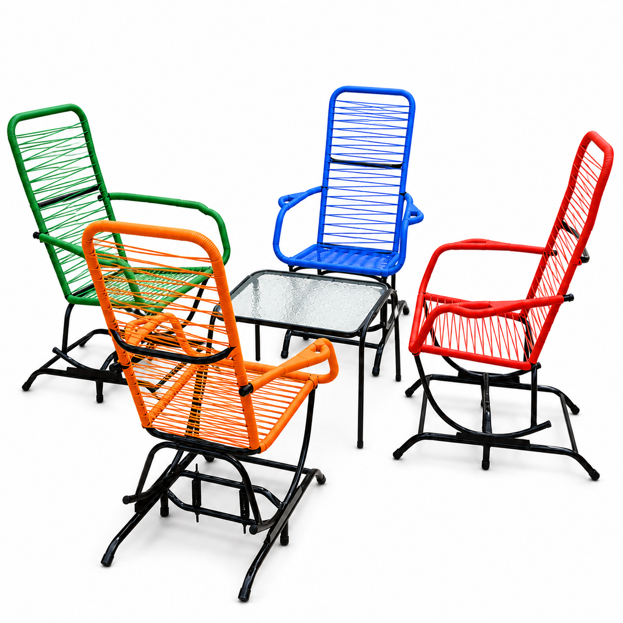 JUEGO DE SILLON CON RESORTE 4 COLOR