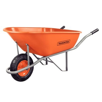 TRAMONTINA CARRETILLA PLASTICA 110L NARANJADO