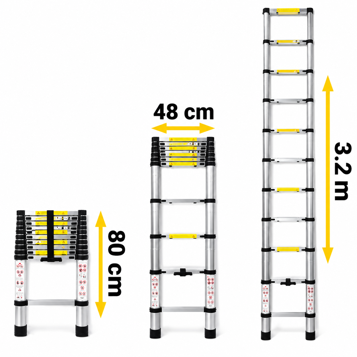 SUPREMA ESCALERA TELESCOP D/ALUM 3.2M
