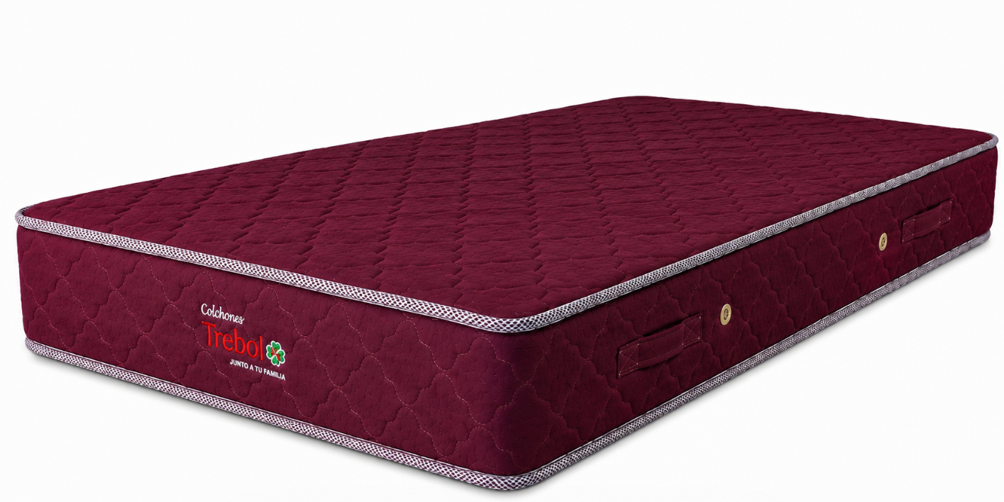 TREBOL COLCHON 140X190 C/RES P/SM BORDO