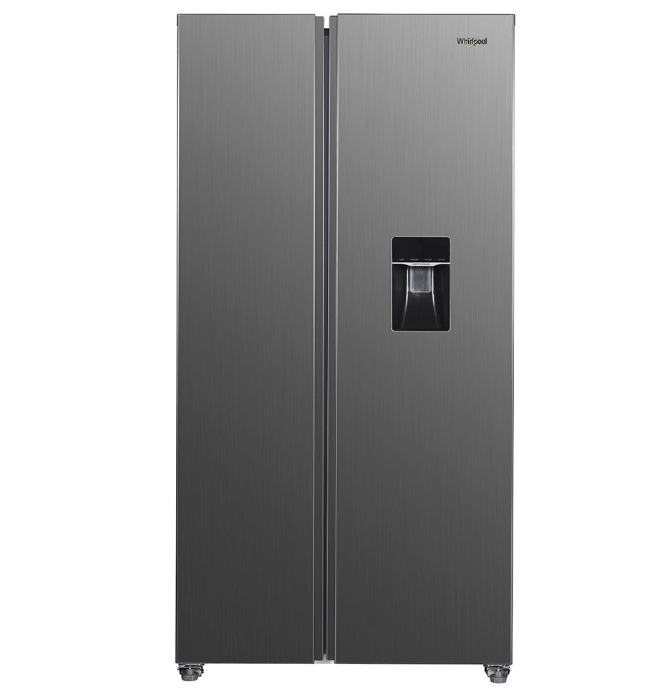 WHIRLPOOL HELADERA SIDE BY SIDE 518L INOX F/S