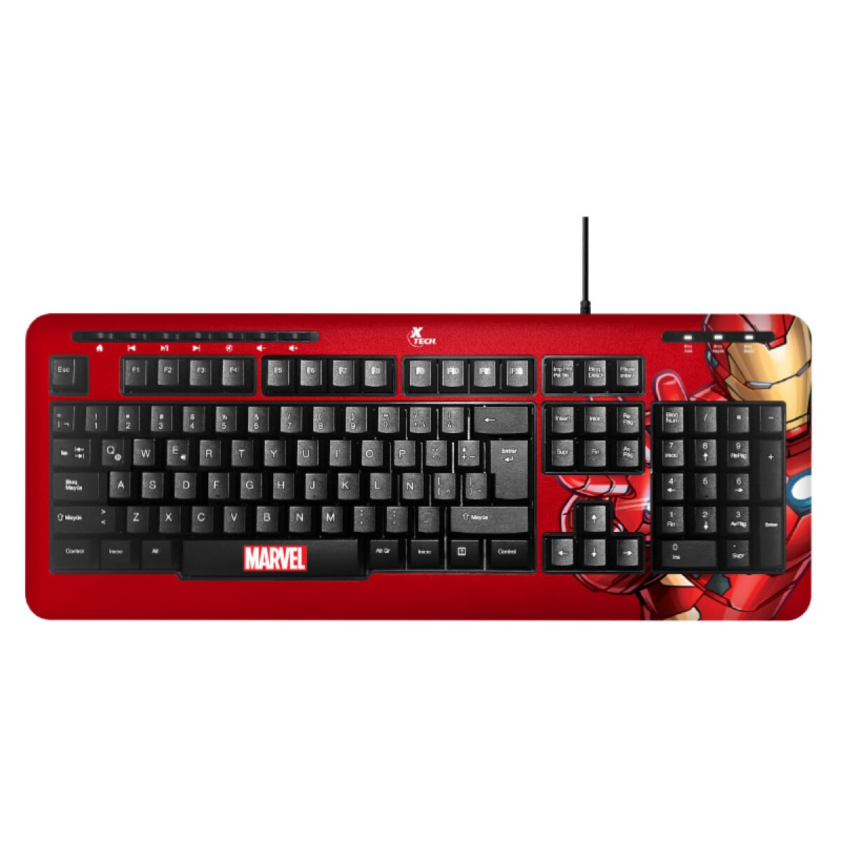 XTECH TECLADO USB IRON MAN ESP/RJ/MUL